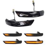 2PCS Dynamic Turn Signal Light LED Side Wing Rearview Mirror Indicator Blinker Lamp Compatible with Ford Focus 2 3 Mk2 Mk3 Mondeo Mk4