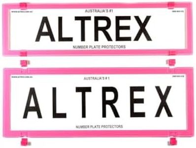 Number Plate Covers Slimline & Standard Pink Clear QLD VIC TAS SA WA