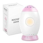 Nueplay Baby Sleep Soother with Lullaby Songs & White Noises, Star Projector for Kids Room Decor, Baby Nursery Night Lights, Portable Sound Machine for Toddlers, Baby Essentials for Boys & Girls(Pink)