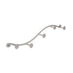 Spectrum Diversified Sweep Wall 5 Hook Single Rack, Satin Nickel,