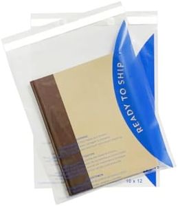 GennZee 500 Pack 10x12 Clear Poly Bags Permanent Adhesive Strip With Suffocation Warning (10x12)