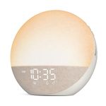Sunrise Alarm Clock White Noise Machine: Natural Wake Up Light - Dimmable Clock with Bluetooth Speaker for Bedroom - 25 Sleep Sounds for Baby Adults Kids Putty