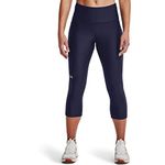 Under Armour Women's Armour HiRise Leg, 3/4 Length Leggings, High-Waisted Running Tights with 4-Way Stretch and No-Slip Waistband, Ideal for Yoga, Pilates, Cycling, etc