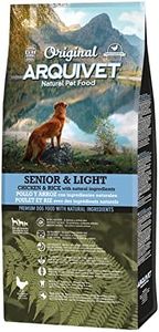 ARQUIVET Original - Senior & Light - Pollo e riso - 12 kg - Crocchette per cani anziani di pollo e riso - alimento secco per cani - tutte le razze - ingredienti naturali