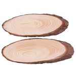 Get Inspired Oval Natural Wood Slices (Natural_15 Inch X 5.5 Inch)