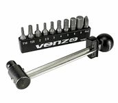 Venzo 1/4 Inch Driver Beam Torque Wrench Set - 2 to 10 Nm - Small Adjustable - Great Maintenance Tool for MTB, Mountain, Road Bike & Motorcycle - All Bits are Included As a Kit - Bicycle Carbon Parts