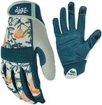 DIGZ 77861-23 High Performance Women's Gardening Gloves, Work Gloves with Touchscreen Compatible Fingertips, Coral Floral Pattern, Medium