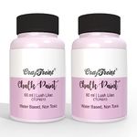 CrafTreat Lush Lilac - Chalk Paint for Wood Furniture, Wall, Home Decor, Glass, DIY Craft - Matte Acrylic Multi Surface Paint- 60ml Each | Pack of 2