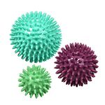 Spiky Massage Ball - Pack of 3 by ResultSport - 6cm, 8cm, 10cm - Plantar Fasciitis Recovery, Trigger Point Massage - Myofasical Relief, Exercise Stress Ball, Physio Pilates