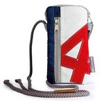 360° Grad Unisex Canvas Mobile Phone Case & Wallet White Blue Number Red Adjustable Cord Grey, White, S