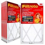 Filtrete 14x25x1 Furnace Filter, MPR 1000, MERV 11, Clean Living Basic Dust 3-Month Pleated 1-Inch Air Filters, 6 Filters