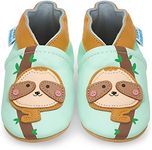 Baby Shoes with Soft Sole - Baby Girl Shoes - Baby Boy Shoes - Leather Toddler Shoes - Baby Walking Shoes, Sloth, 6-12 Months