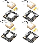 hiBCTR 4 Pack GPS Module, NEO-6M Navigation Positioning, Arduino GPS for Drone Microcontroller, High Sensitivity Receiver with Antenna, Compatible with 51 Microcontroller STM32 Arduino UNO R3