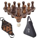 Shuffleboard Bowling Pin Set with Carry Bag