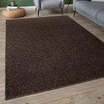 THE RUGS Low Pile Area Rugs – Modern Indoor Rugs for Living Room, Bedroom, Dining Room, Entryway – Non-Shedding (Brown, 200x290 cm)