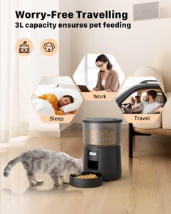 Automatic Cat Feeder 3L – Programmable Timer Pet Food Dispenser