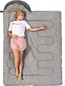 3-Season Sleeping Bag – Grey/Orange, Lightweight Camping Gear