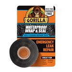 Gorilla Waterproof Wrap & Seal Tape Black 2.4m | 100% Waterproof Silicone Self-Fusing Repair Tape | For Emergency Leak Repair | Mess & Damage Free | Seals Leaks Instantly | Can Be Used Under Pressure