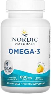 Nordic Naturals, Omega-3, 690mg, con EPA y DHA, Alta Dosificación, Sabor Limón, 60 Cápsulas blandas, Testado en Laboratorio, Sin Soja, Sin Gluten, No GMO