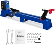 Wood Lathe, 14 in x 40 in Benchtop Wood Lathe Machine 0.5 HP Infinitely Variable Speed 1040-2980 RPM, Wood Turning Lathe Machine with Wrench & 2 Chisels for Woodworking, Woodturning