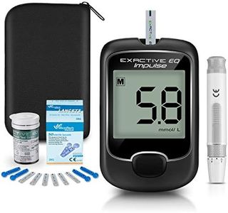 Blood Glucose Monitor Meter, Diabetes Testing Kit [2020 Upgrade] Blood Sugar Tester with 25 Test Strips and 25 Lancets - for UK Diabetics in mmol/L by Exactive EQ