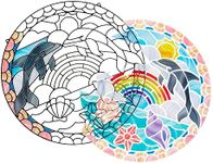 Melissa & Doug Stained Glass Dolphin Art Kit, Arts and Crafts for Kids age 5+, Kids Craft Kits, Kids Activity Window Art, Sticker Art, Animal Stickers, Mess Free Activity