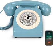 Sangyn Bluetooth Landline Phone with Handset and Speakerphone, Retro Bluetooth Home Phone, Classic Bluetooth Desk Phone, Cordless Bluetooth Telephone with USB Rechargeable