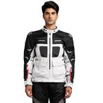 CROSSROADER JKT LIGHT GREY (XL) 44 CM-Knox CE Level 2 Protectors At Shoulders And Elbow, Ergo Protech Armours CE Level 1 At Chest Ce Level 2 At Back For Excellent Impact Protection