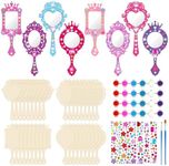 Juexica 36 Sets Wooden Mirror Craft