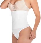 Hioffer 328 Women Waist Cincher Girdle Tummy Slimmer Sexy Thong Panty Shapewear White