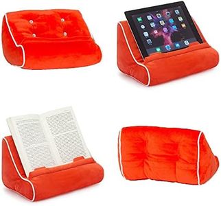 Book Couch iPad Stand | Tablet Stand | Book Holder| Reading Pillow | Reading in Bed at Home | Tablet Lap Rest Cushion | Fun Novelty Gift Idea for Readers, Book Lovers | Phones and eReaders (Red)