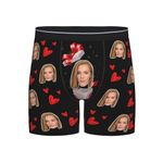 Naispanda Personalized Men's Boxer Briefs with Photo, Customized Funny Novelty Underwear, Gift for Husband Boyfriend Valentine's Day Birthday