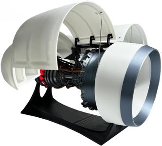 TR900 White Shell Turbofan Engine Model Kit – Adjustable Speed Aviation Model with Dual Light Design, 0-300 RPM, Perfect for Hobbyists & Engineers