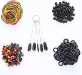 400pcs Tattoo Machine Parts Accessories,New Star Tattoo 100 Tattoo Rubber Bands,100 Tattoo Needle Grommets Pad,100 Tattoo O-rings,100 Tattoo Nipples&1 Tattoo Brush Set for Tattoo Machine Supplies