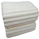 Soft Bath Towels Set, Microfiber Ribbed Oversized Bath Towels Extra Large for Bathroom, Home, Hotel, Spa, Beach, Pool, Gym (Bath Sheet - Set of 2, Beige)