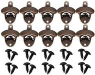 Greenstream 10pcs Beer Wall-Mounted Bottle Opener Vintage Bronze for Hanging Café Bar Metal Open Soda Cola Hung Kitchen Bulk Antique