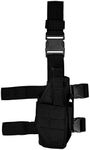 kwmobile Drop Leg Holster for Gun, Handgun, Pistol - Includes Belt Fastening - Black