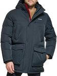 Tommy Hilfiger Men's Arctic Cloth Heavyweight Performance Parka Down Alternative Outerwear Coat, Navy Tech, XX-Large