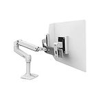 Ergotron – LX Dual Direct Monitor Arm, VESA Desk Mount – for 2 Monitors Up to 25 Inches, 2 to 11 lbs Each – White