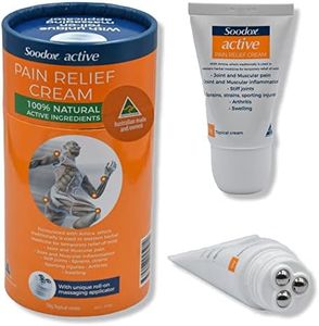 Soodox Active Pain Relief Cream 50g - 100% Natural Active Ingredients | Patented Roll On Massage Applicator - No Messy Hands!