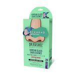 DR.RASHEL Korean Nose Pore Strips | With 1% ceramides and Rice Water| Deep Cleansing | Pore Tightening | Blackhead Removal | 10 Strips + 10 Wipes