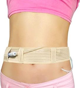 PD Cotton Belt Peritoneal Dialysis Catheter Supplies Stretchy Breathable Abdominal Holder Accessories Adjustable for Secure Dialysis Line Peg G Feeding Tube Women Men Small(24"-35")