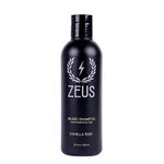 ZEUS 8oz Beard Shampoo, Cruelty Free Beard Wash, USA MADE, Cleanse, Soften, Aides Itching & Flaking - (Scent: Vanilla Rum)