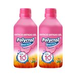 Polycrol, Xpress Relief Antacid Antigas Gel Sugar Free, Mint, Pack of 2 x 200 millilitre