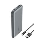 Belkin 10000 mAh Lithium-ion Power Bank | Type C PD Input & Output | Tripple Output | 2-Year $2500 CEW | Space Grey Edition