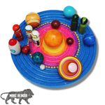 Gift Equals Love Wooden Planets Solar System 3D Model Toys Set Science Learning Educational Galaxy Board Toy with Alien Austronuts spaceship for Kids Age 3+ (Planets, Galaxy, Astronauts & Aliens)