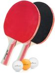 Abco Tech Professional Ping Pong Paddles and Balls Set - 2 Table Tennis Paddles and 3 Balls, Ideal for Recreational and Competitive Play - Durable 5-Ply Blades with Ergonomic Grip for All Skill Levels