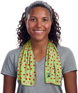 KOOLGATOR Dual Purpose Cooling Towel – UPF 30 Sun Protection, Chemical-Free Evaporative Cooling for Hot Weather, Sports, Workouts & Outdoor Activities, Lady Bugs/Flowers, 5 Pack