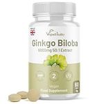 Ginkgo Biloba 6,000mg Tablets - Ginkgo Extract Memory Supplement for Brain and Focus - Herbal Supplement