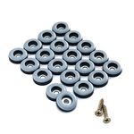 3/4" Screw on Furniture Glides Sliders for Wooden Furniture-Furnigear Heavy Duty PTFE (Teflon) Chair Leg Slides Move Your Furniture Easy & Safely - Best Floor Protector (20 Pack)